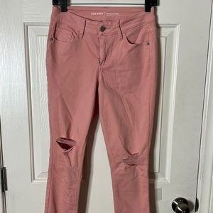 Pink Old navy Mid Rise Skinny Jeans